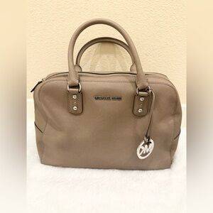 Michael Kors Vintage Taupe Handbag with Shoulder Strap